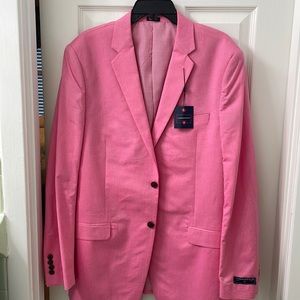 Fuchsia Chambray Saddlebred Sports Coat. 42L. New.